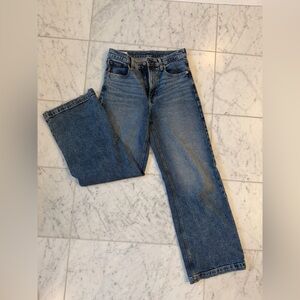 GAP Women’s High Rise Stride Ankle Blue Jeans